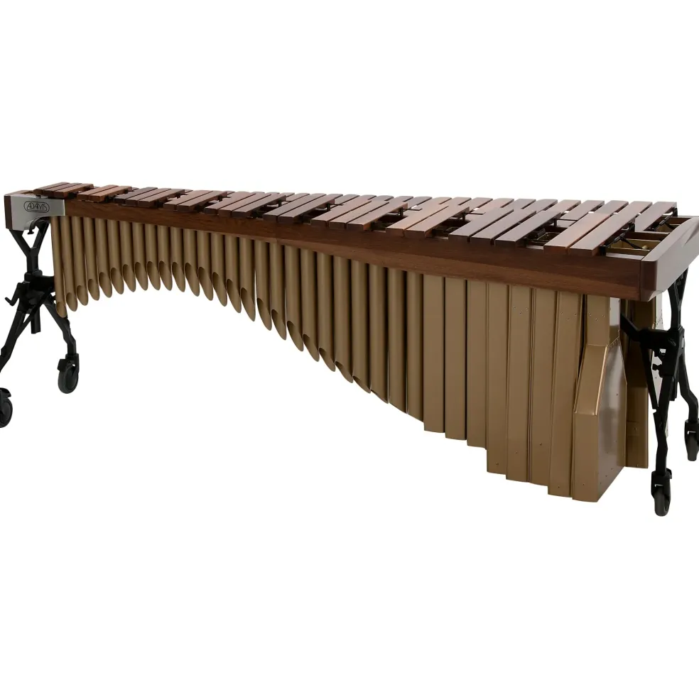 Adams Alpha Series 4.3 Octave Rosewood Marimba with Walnut Rails Satin Gold Resonators