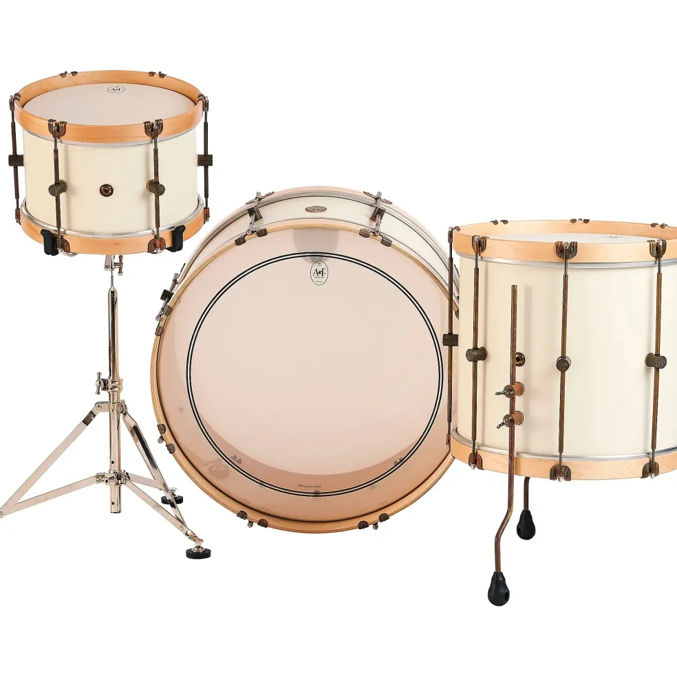 A&F Drum Co Antique White Maple 3-Piece Drum Shell Pack