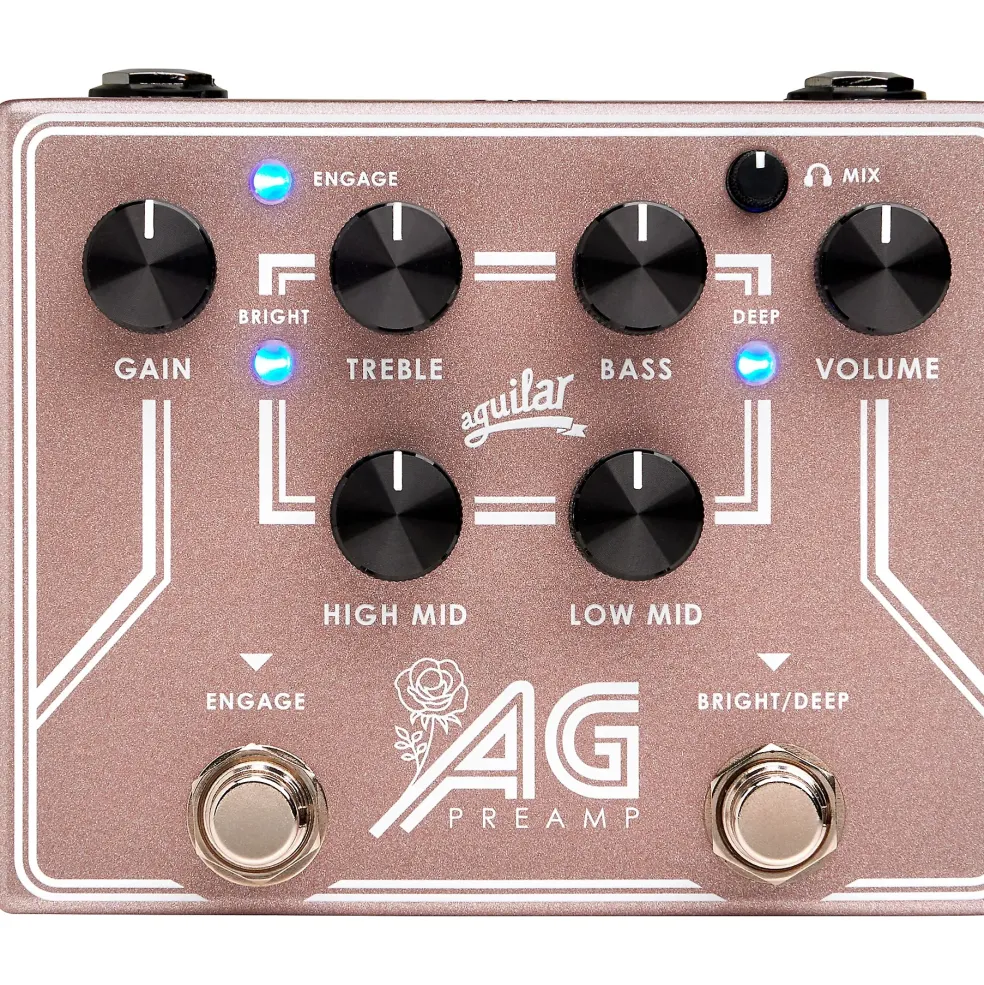 Aguilar AG Preamp for BCAM Bass Effects Pedal Rose Gold