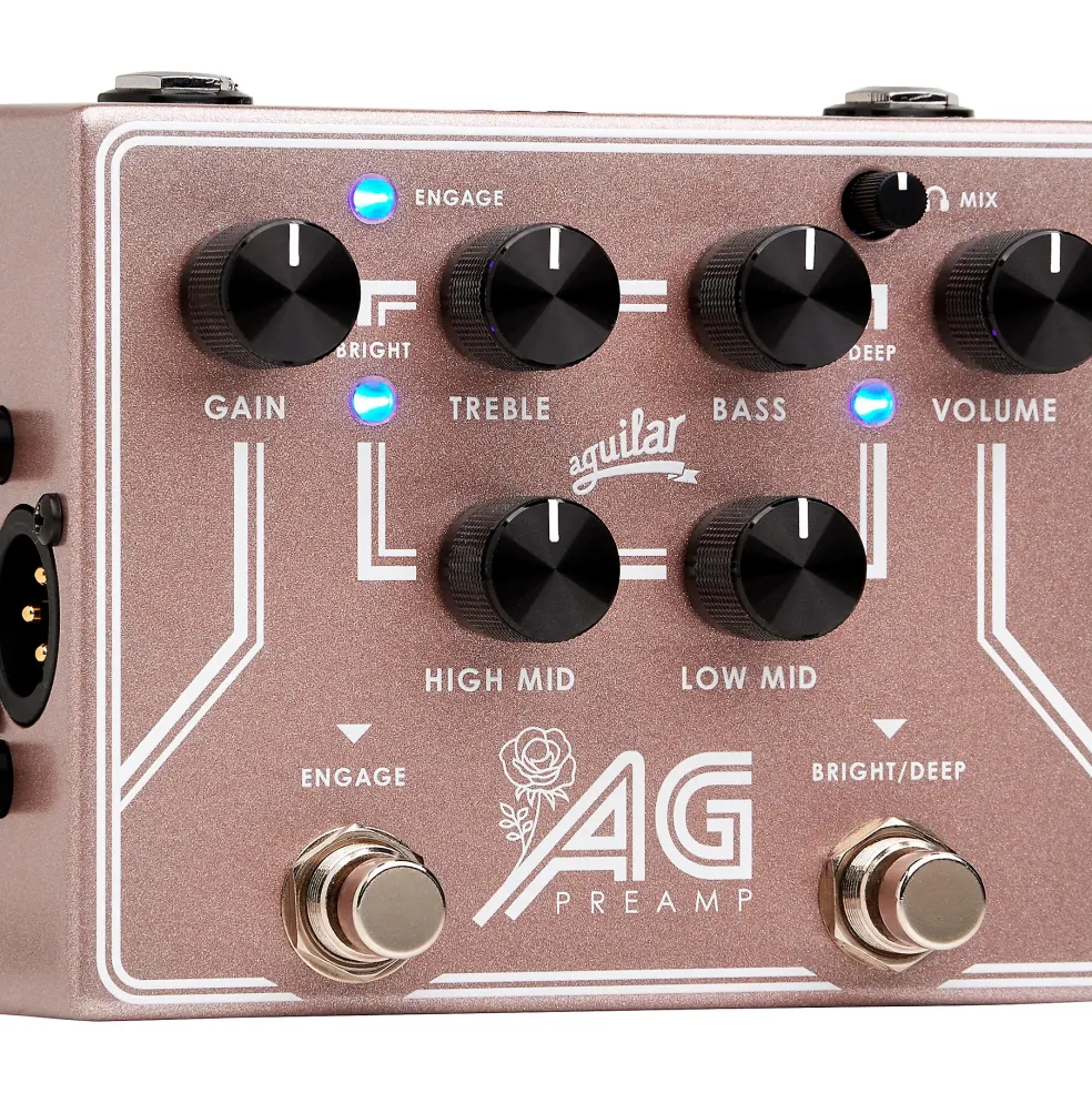 Aguilar AG Preamp for BCAM Bass Effects Pedal Rose Gold