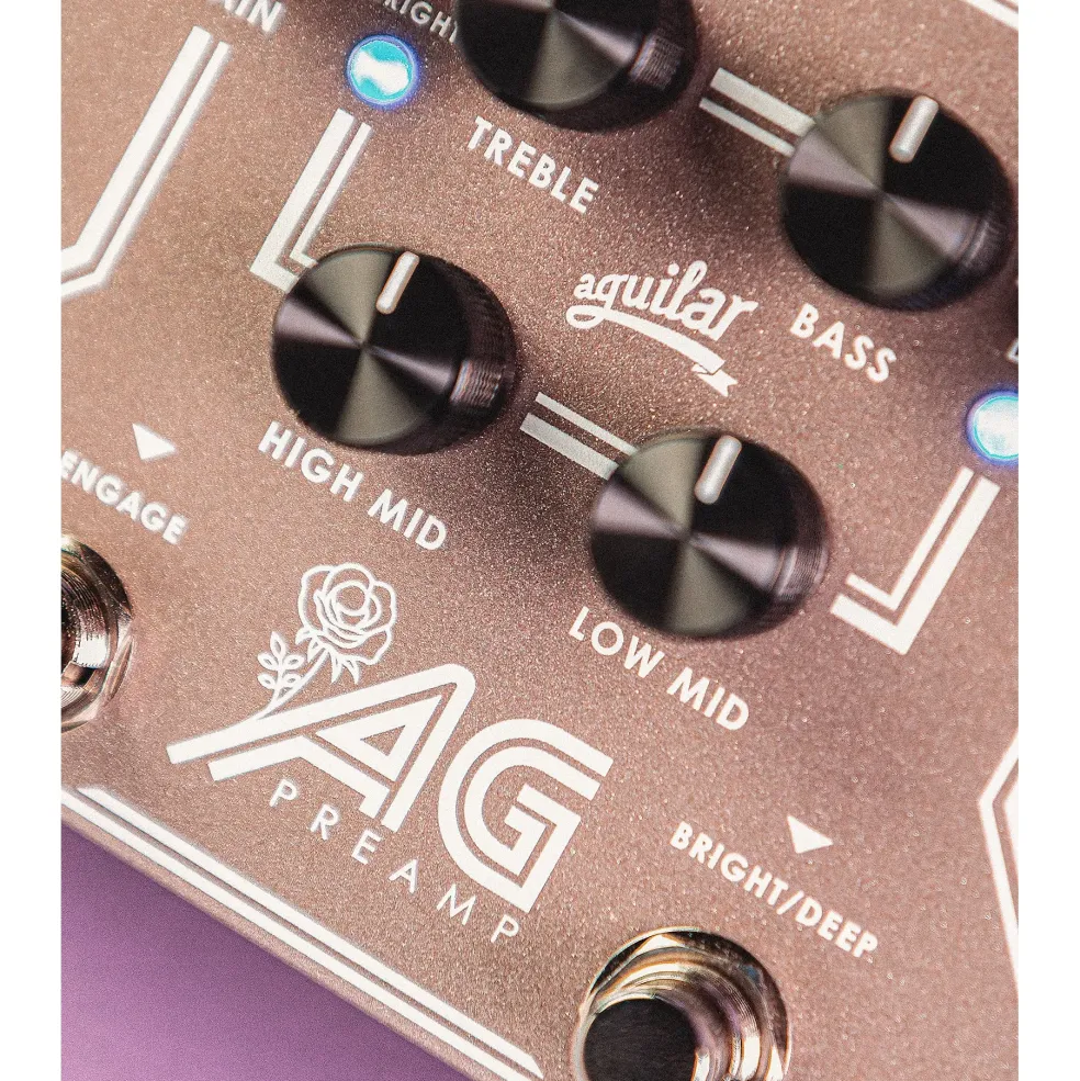 Aguilar AG Preamp for BCAM Bass Effects Pedal Rose Gold