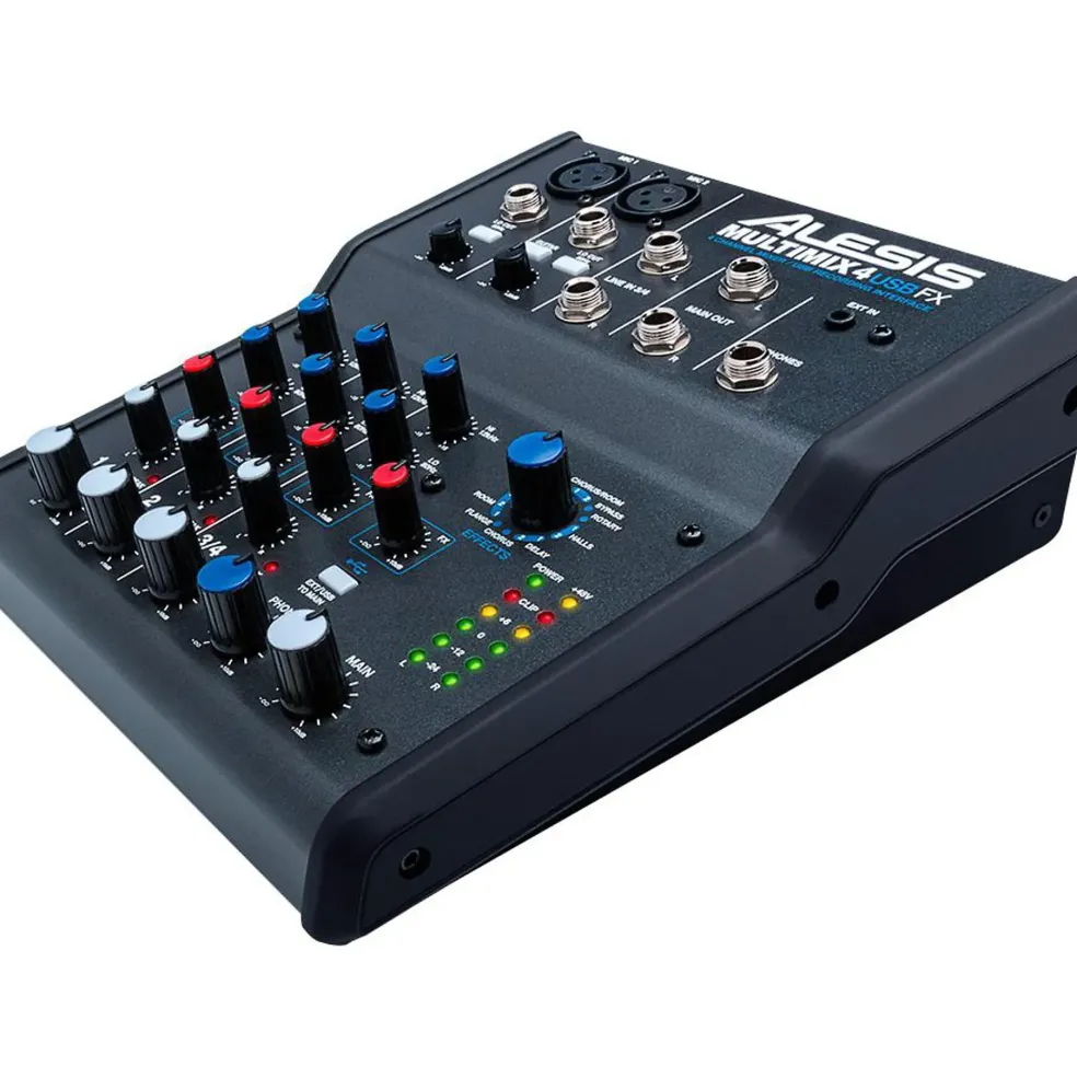 Alesis MultiMix 4 USB FX 4-Channel Mixer with Effects & USB Audio Interface