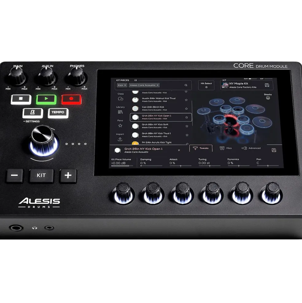 Alesis Strata Core 9-Piece Electronic Drum Kit With 7" Touchscreen & Bluetooth