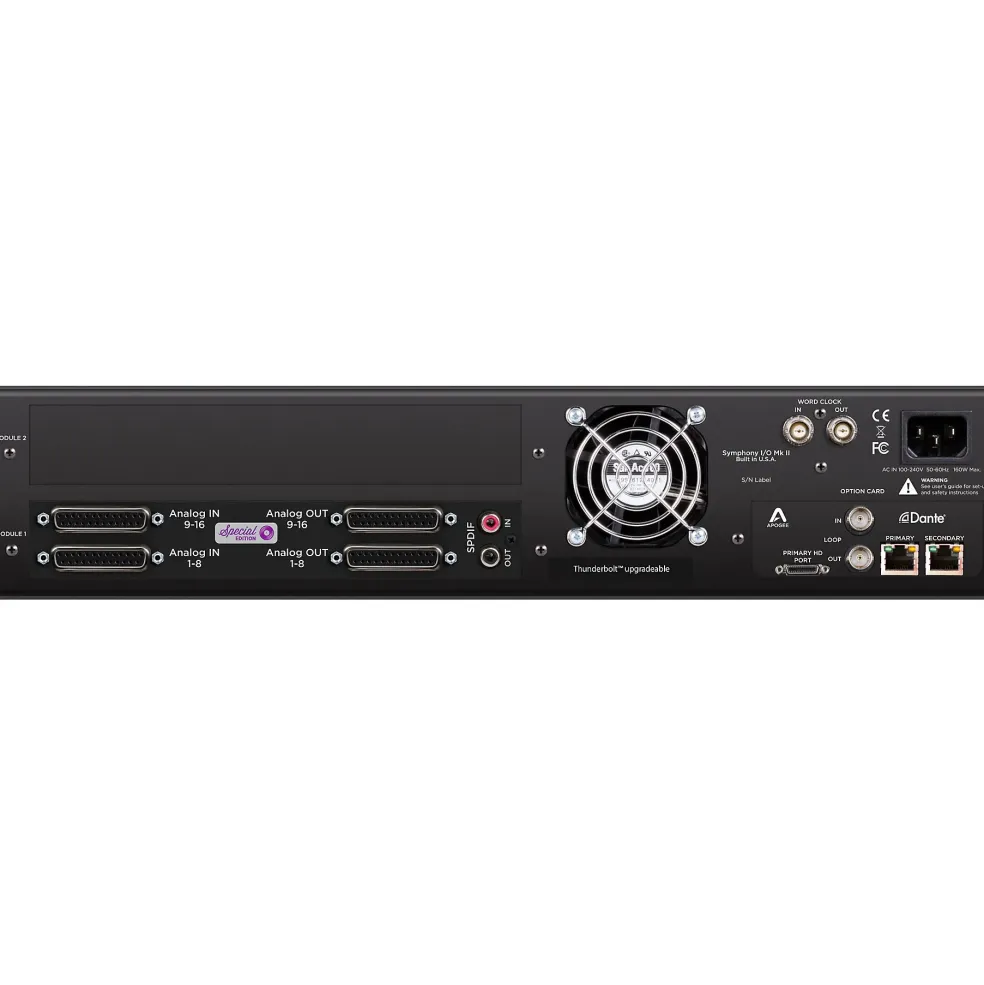 Apogee Symphony I/O MK II Audio Interface With Dante & Pro Tools HDX - 16 Analog I/O (4-DB25 Connectors, SPDIF)