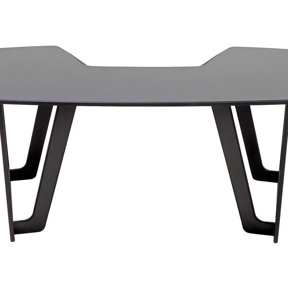 Argosy AIRE Artist Curved Workstation (no racks), Hautelink Desktop, Black Legs
