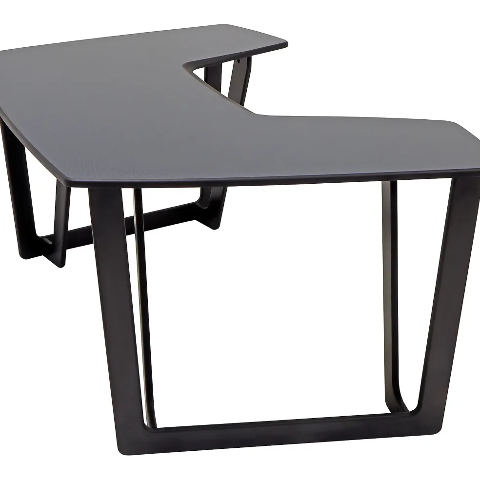 Argosy AIRE Artist Curved Workstation (no racks), Hautelink Desktop, Black Legs