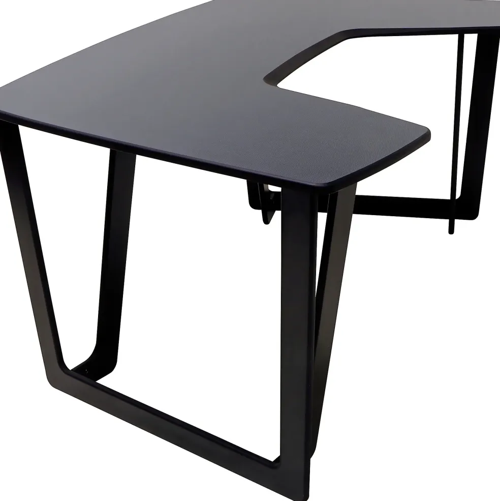 Argosy AIRE Artist Curved Workstation (no racks), Hautelink Desktop, Black Legs