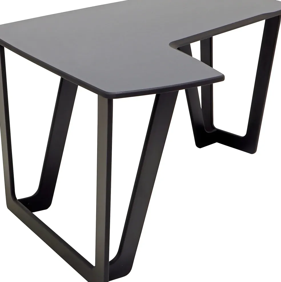Argosy AIRE Artist Workstation, Desktop Angled to Left (no racks), Hautelink Desktop, Black Legs Left