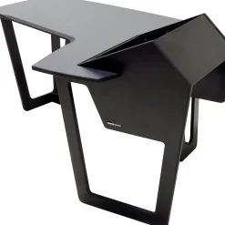 Argosy AIRE Edit Workstation with 8ru Rack on Right, Hautelink Desktop, Black Legs Right