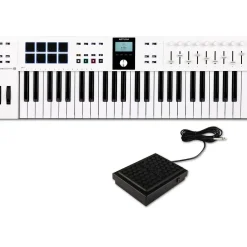 Arturia KeyLab Essential 49 mk3 Keyboard Controller With Sustain Block White