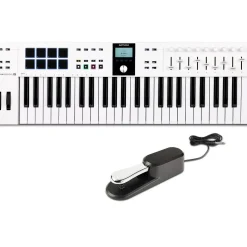 Arturia KeyLab Essential 49 mk3 Keyboard Controller With Universal Sustain Pedal White