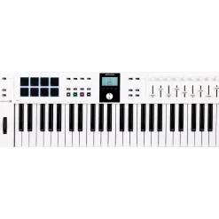 Arturia KeyLab Essential 49 mk3 Keyboard Controller With Universal Sustain Pedal White
