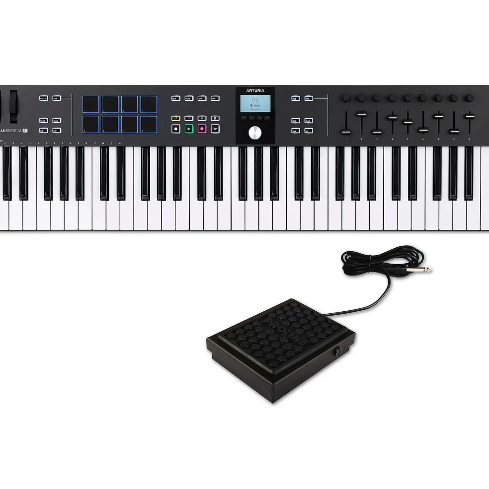 Arturia KeyLab Essential 61 mk3 Keyboard Controller With Sustain Block Black