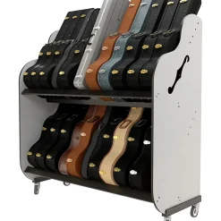 A&S Crafted Products Band Room Double-Stack Guitar Shelf Rack 69.5 x 68.375 x 30.25 in.