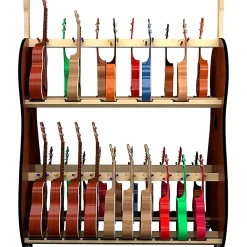A&S Crafted Products The Band Room Mobile Ukulele Storage Rack for Classrooms