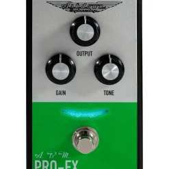 Ashdown Compact Pro Drive Bass Distortion Effects Pedal Silver and Green