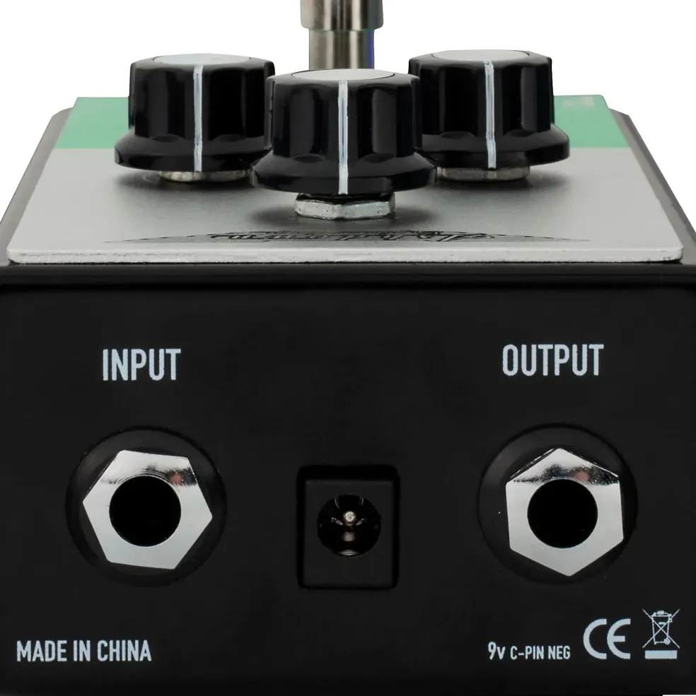 Ashdown Compact Pro Drive Bass Distortion Effects Pedal Silver and Green