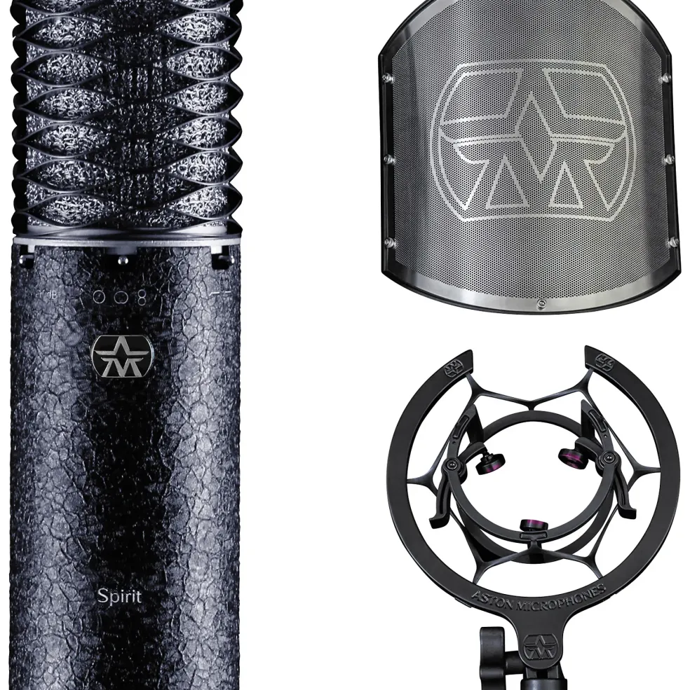 Aston Microphones Limited Edition Black Spirit Multi-Pattern Condenser Microphone with Swiftshield