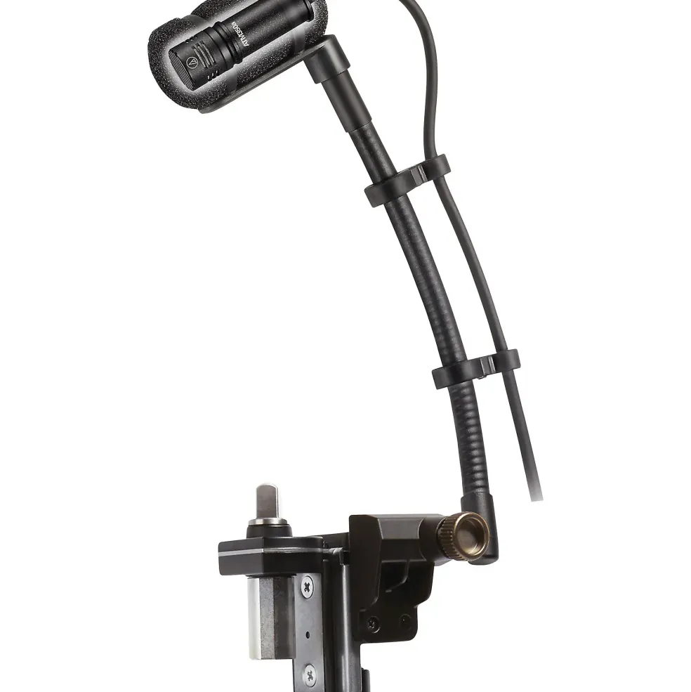 Audio-Technica ATM350D Cardioid Condenser Instrument Microphone with Drum Mounting System (5" Gooseneck)