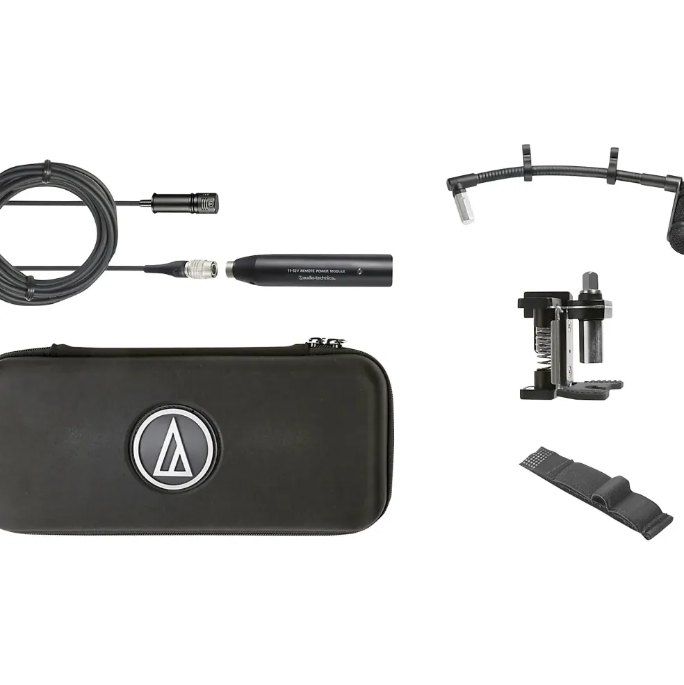 Audio-Technica ATM350D Cardioid Condenser Instrument Microphone with Drum Mounting System (5" Gooseneck)