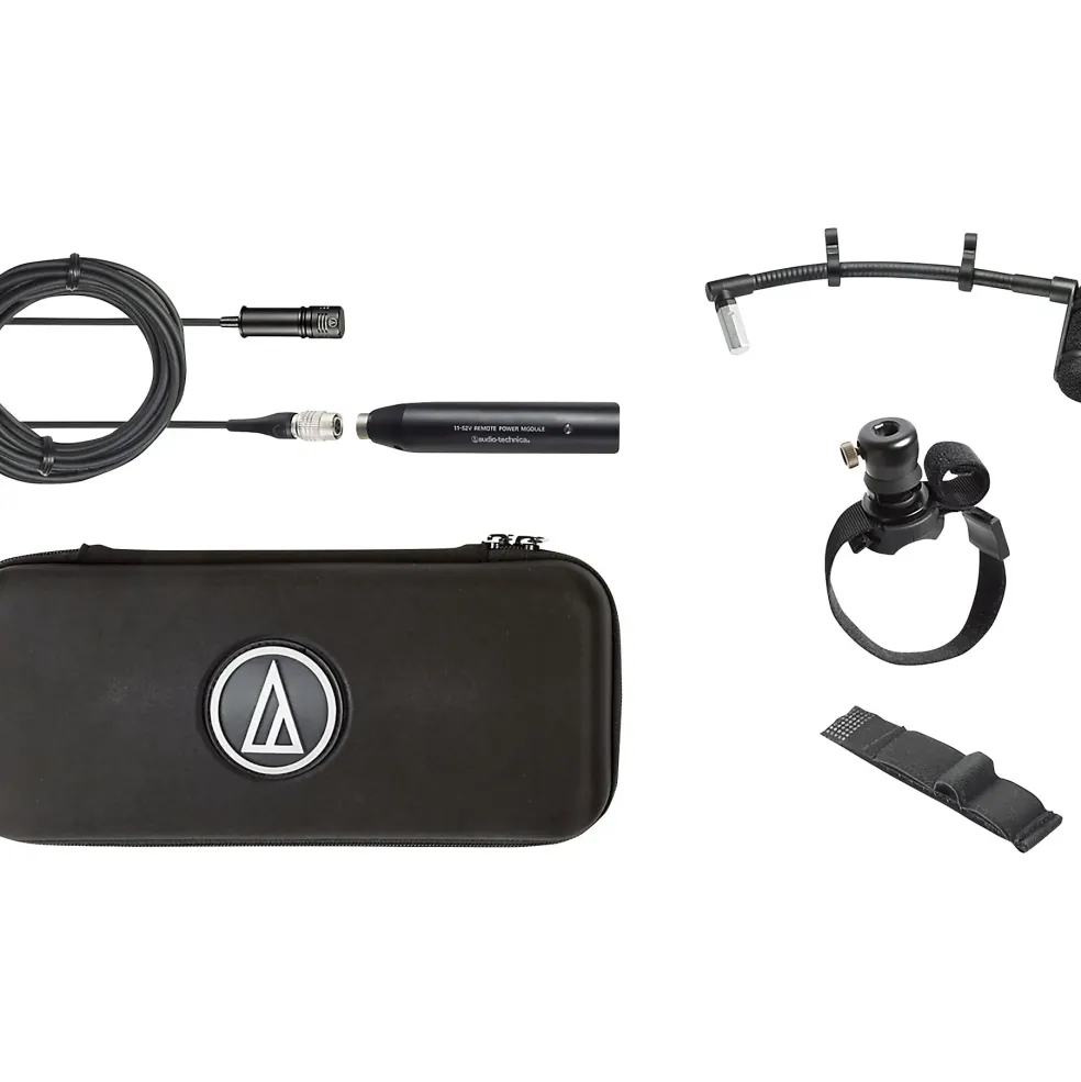Audio-Technica ATM350W Cardioid Condenser Instrument Microphone with Woodwind Mounting System (5" Gooseneck)