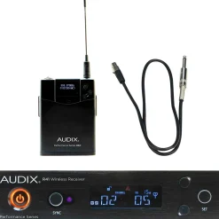 Audix AP41 GUITAR Wireless Microphone System with R41 Diversity Receiver, B60 Bodypack and Guitar Cable Band A