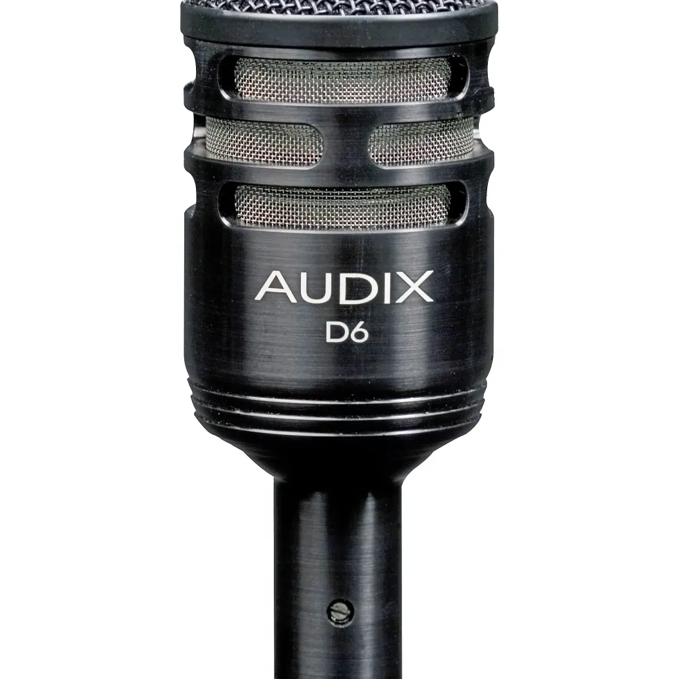 Audix D6 Kick Drum Mic with Cable and Stand 2 Pack