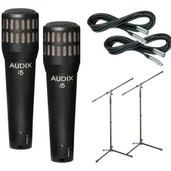 Audix I-5 Mic with Cable and Stand 2 Pack