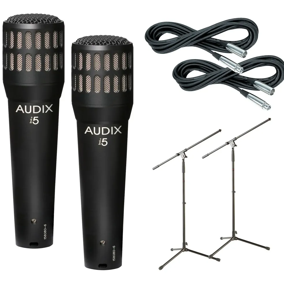 Audix I-5 Mic with Cable and Stand 2 Pack