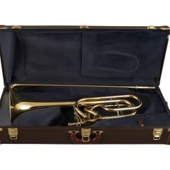 Bach 50A3 Stradivarius Series Professional Open Wrap Bass Trombone with Double Hagmann Valves Lacquer Yellow Brass Bell