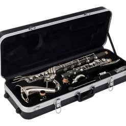 Backun Backun Alpha Low C Synthetic Bass Clarinet with Silver Plated Keys, 2-Piece Neck, Hardshell Case Silver Plated Keys Low C