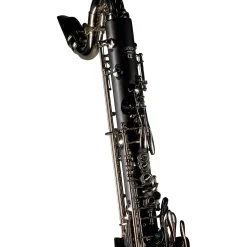 Backun Backun Alpha Low C Synthetic Bass Clarinet with Silver Plated Keys, 2-Piece Neck, Hardshell Case Silver Plated Keys Low C
