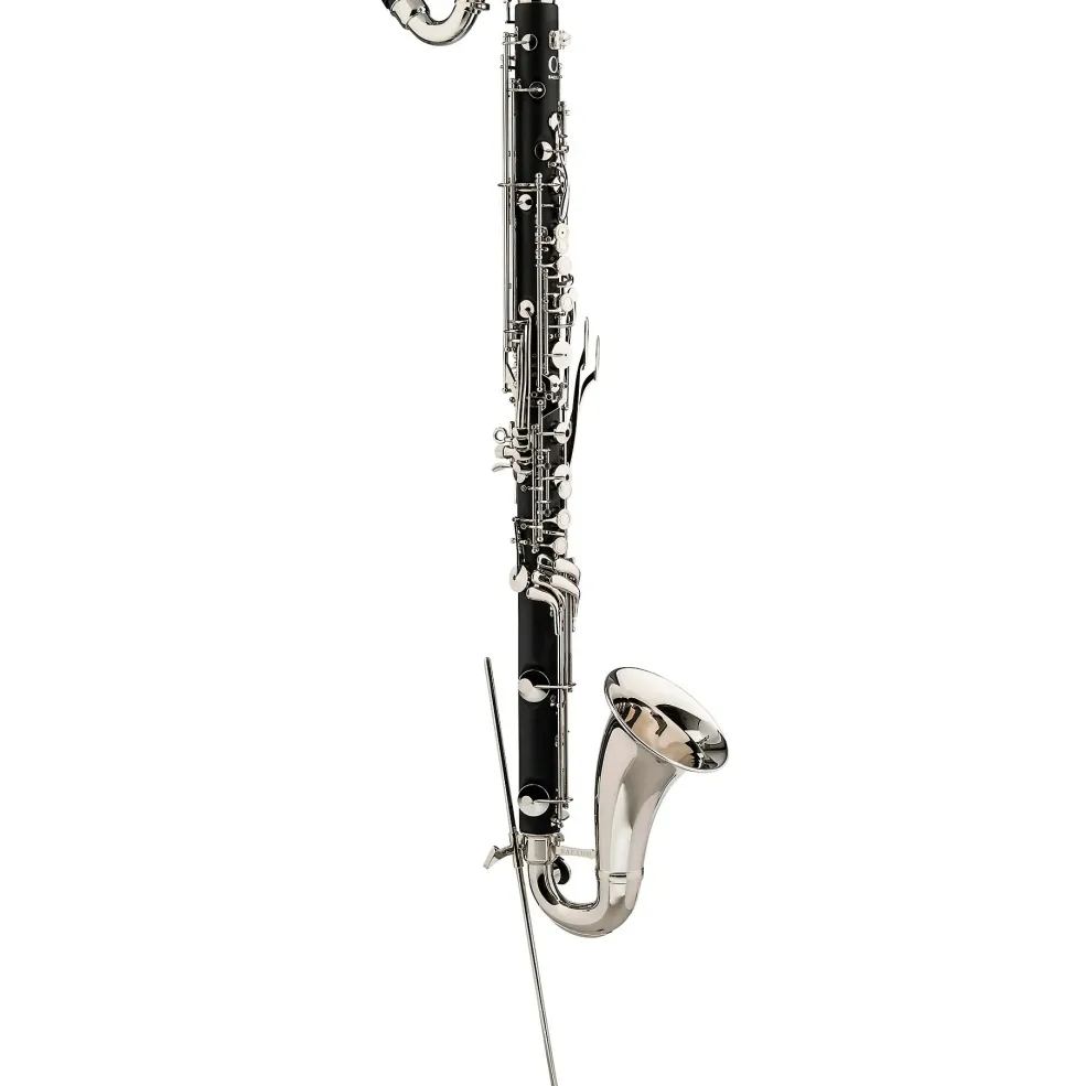 Backun Backun Alpha Low Eb Synthetic Bass Clarinet with Nickel Plated Keys with Lyre Holder, 2-Piece Neck, Compact Hardshell Case Nickel Plated Keys Low Eb