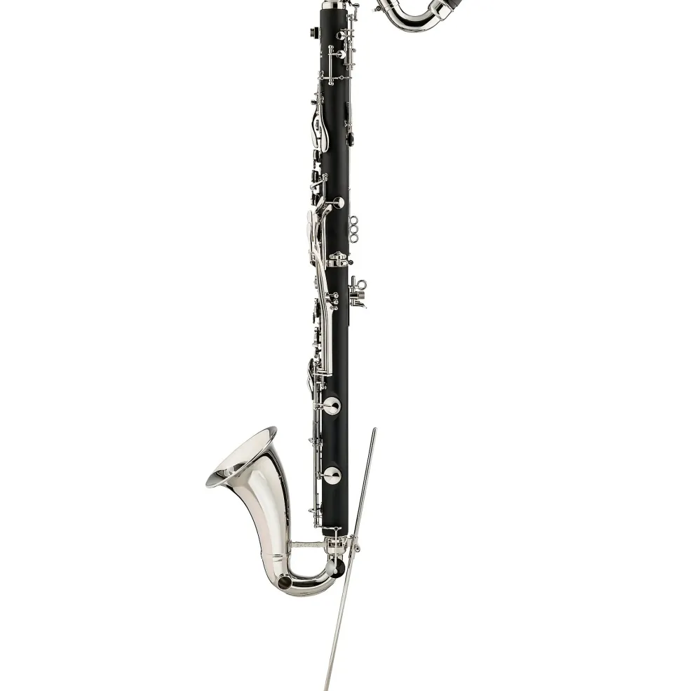 Backun Backun Alpha Low Eb Synthetic Bass Clarinet with Nickel Plated Keys with Lyre Holder, 2-Piece Neck, Compact Hardshell Case Nickel Plated Keys Low Eb