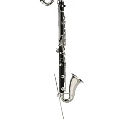 Backun Backun Alpha Low Eb Synthetic Bass Clarinet with Nickel Plated Keys with Lyre Holder, 2-Piece Neck, Compact Hardshell Case Nickel Plated Keys Low Eb