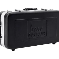 Backun Backun Alpha Low Eb Synthetic Bass Clarinet with Nickel Plated Keys with Lyre Holder, 2-Piece Neck, Compact Hardshell Case Nickel Plated Keys Low Eb