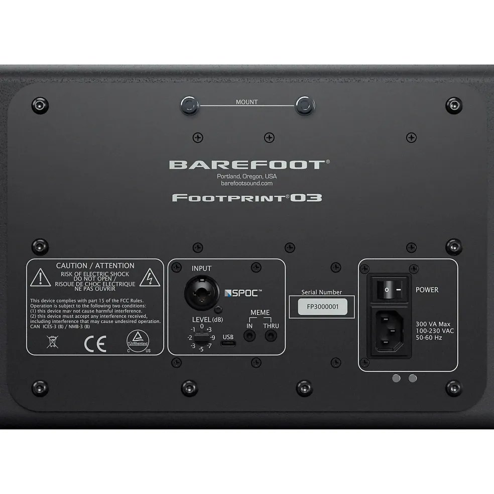 Barefoot Sound Footprint03 3-Way Active Studio Monitor (Pair)