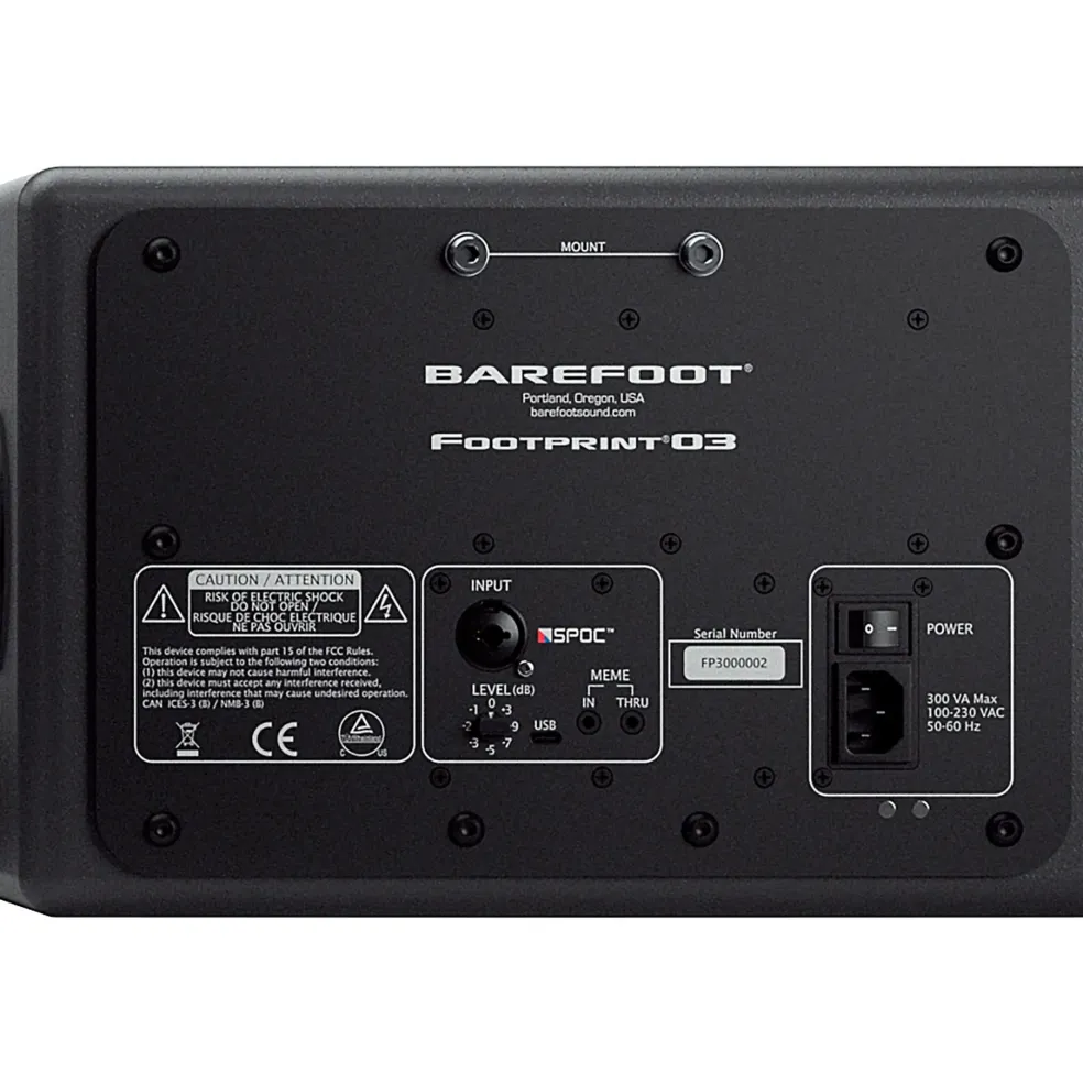 Barefoot Sound Footprint03 3-Way Active Studio Monitor Pair With Footprint03C Center Channel Active Studio Monitor Bundle