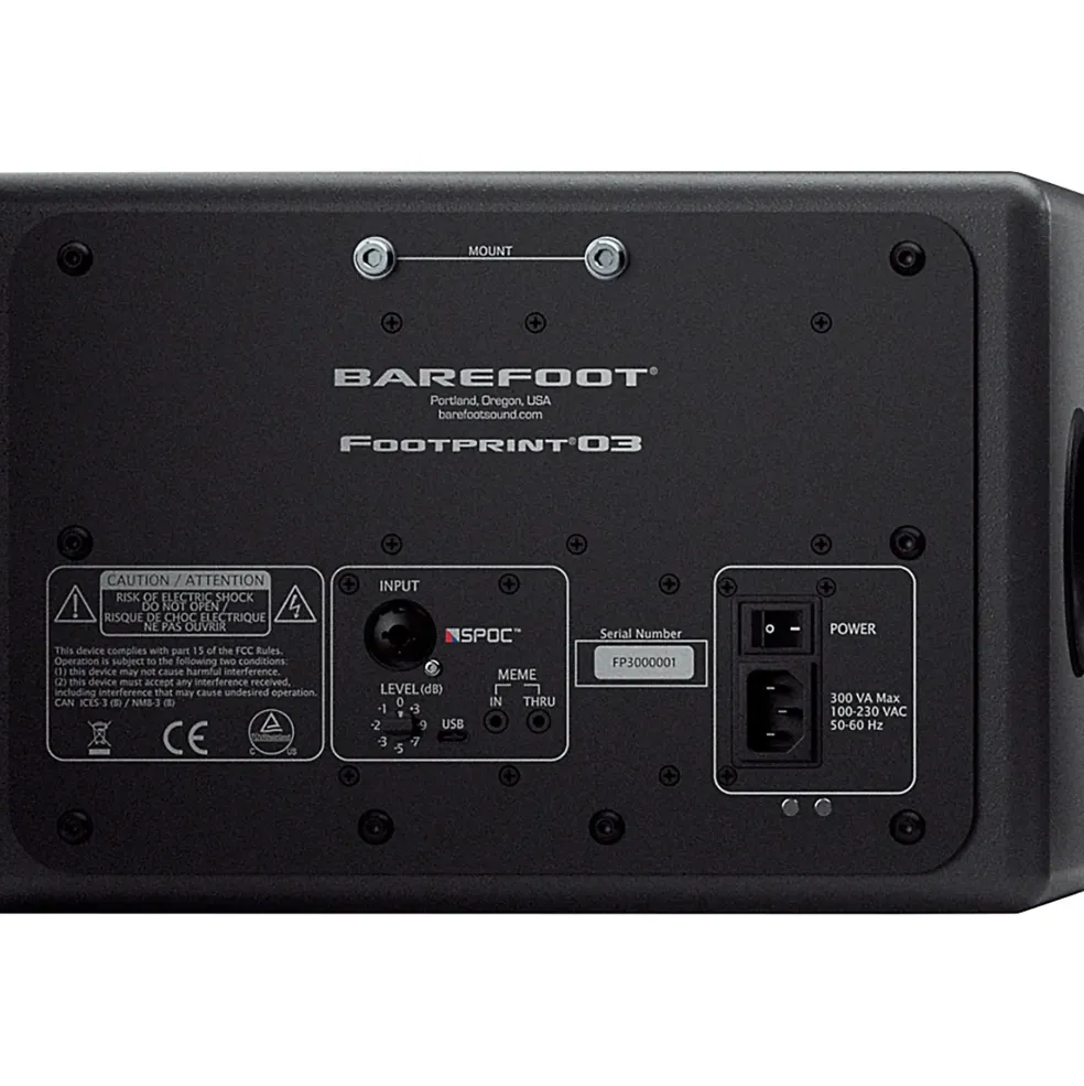 Barefoot Sound Footprint03 3-Way Active Studio Monitor Pair With Footprint03C Center Channel Active Studio Monitor Bundle