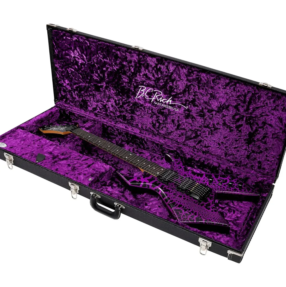 B.C. Rich Warlock Legacy Kahler Electric Guitar Purple Crackle