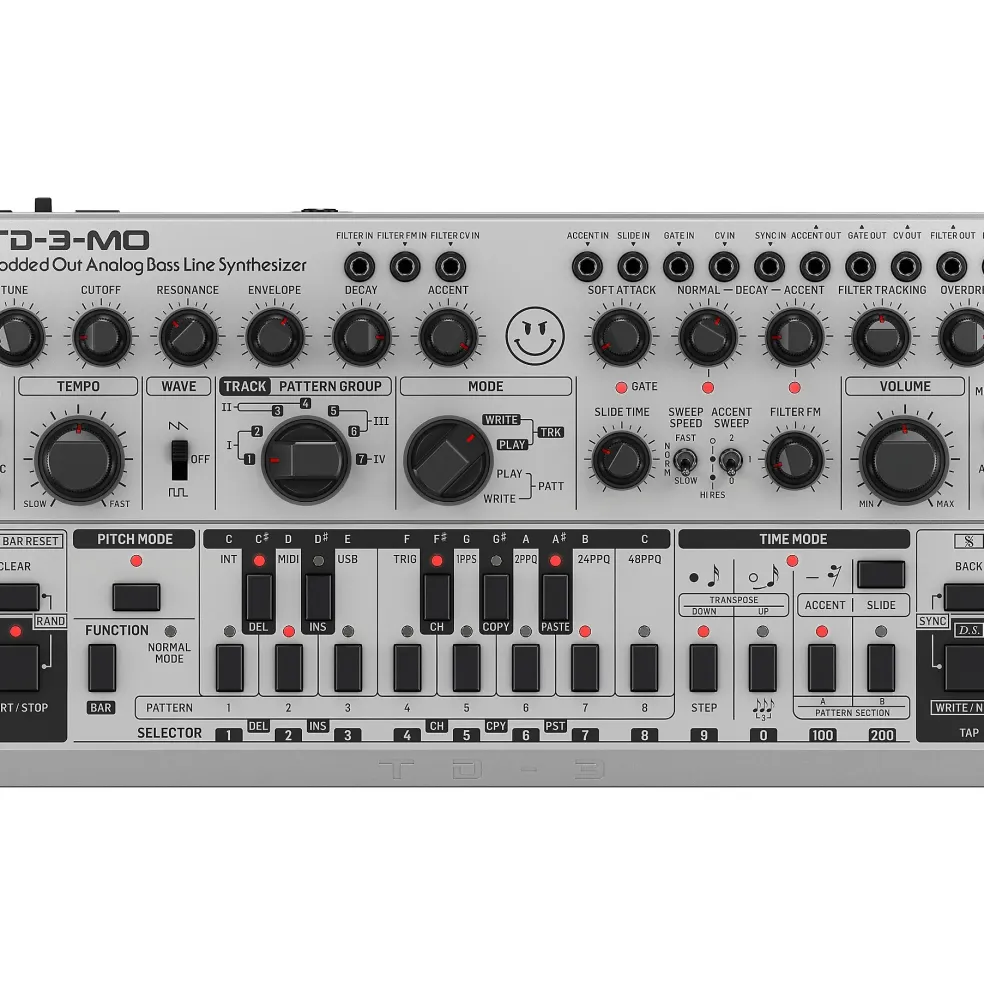 Behringer TD-3-MO-SR Analog Bass Line Synthesizer - Silver