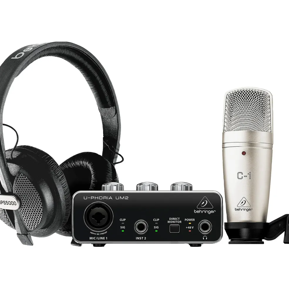 Behringer U-PHORIA STUDIO Complete Recording/Podcasting Bundle Black