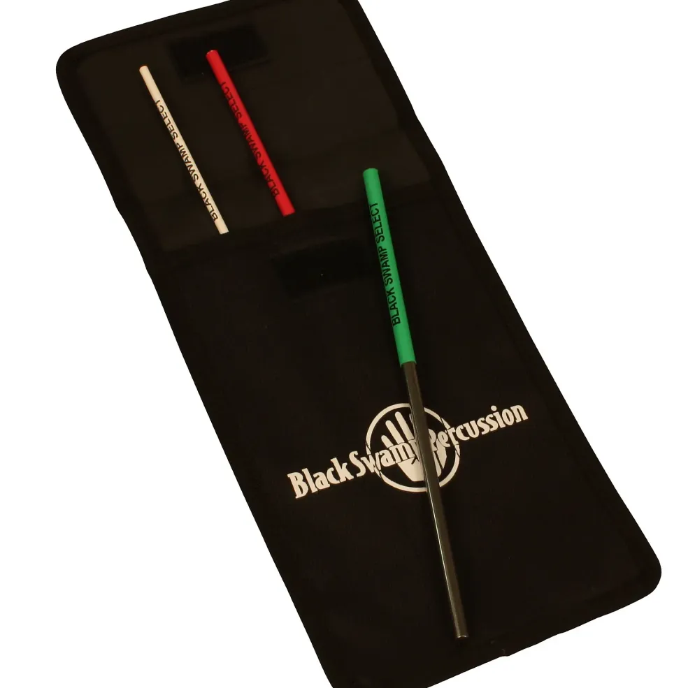 Black Swamp Percussion Set of 3 Select Triangle Beaters with Nylon Case