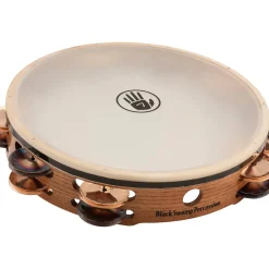 Black Swamp Percussion SoundArt Series Double Row 10" Tambourine with Remo Head 10 in. Chromium/Bronze