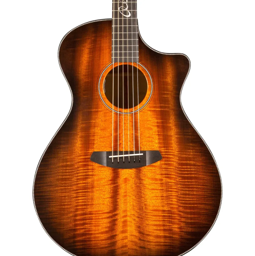 Breedlove Oregon Concerto CE Jeff Bridges Myrtlewood Acoustic-Electric Guitar Bourbon Burst