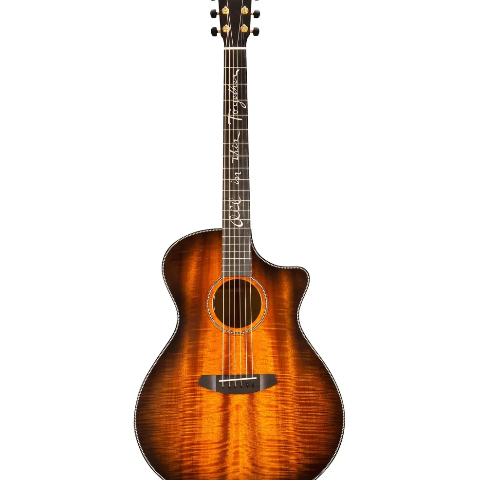 Breedlove Oregon Concerto CE Jeff Bridges Myrtlewood Acoustic-Electric Guitar Bourbon Burst