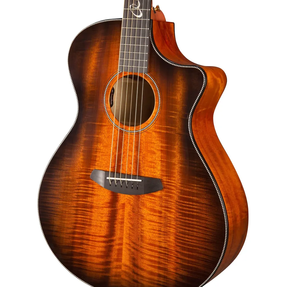 Breedlove Oregon Concerto CE Jeff Bridges Myrtlewood Acoustic-Electric Guitar Bourbon Burst