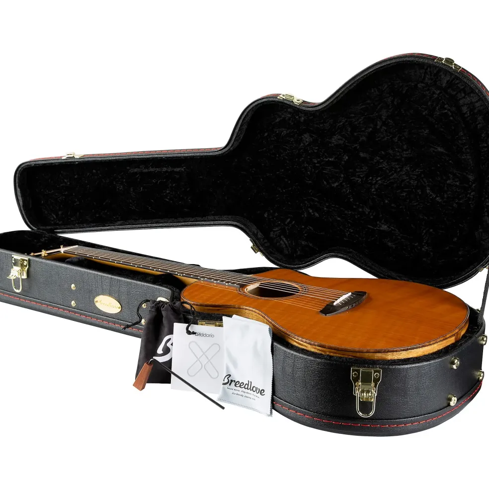 Breedlove Oregon Figured Redwood-Myrtlewood Concert Acoustic-Electric Guitar Natural