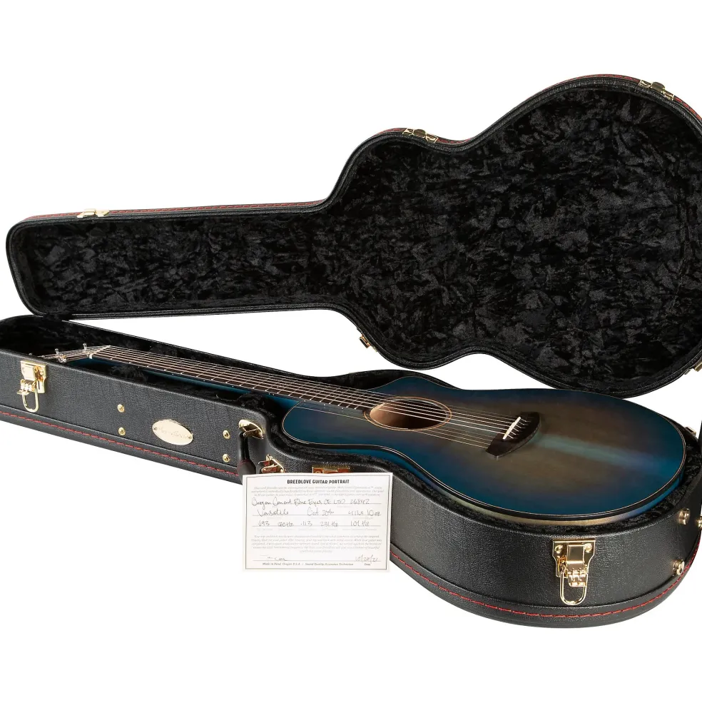 Breedlove Oregon Limited Myrtlewood-Myrtlewood Concert CE Acoustic-Electric Guitar Blue Eyes