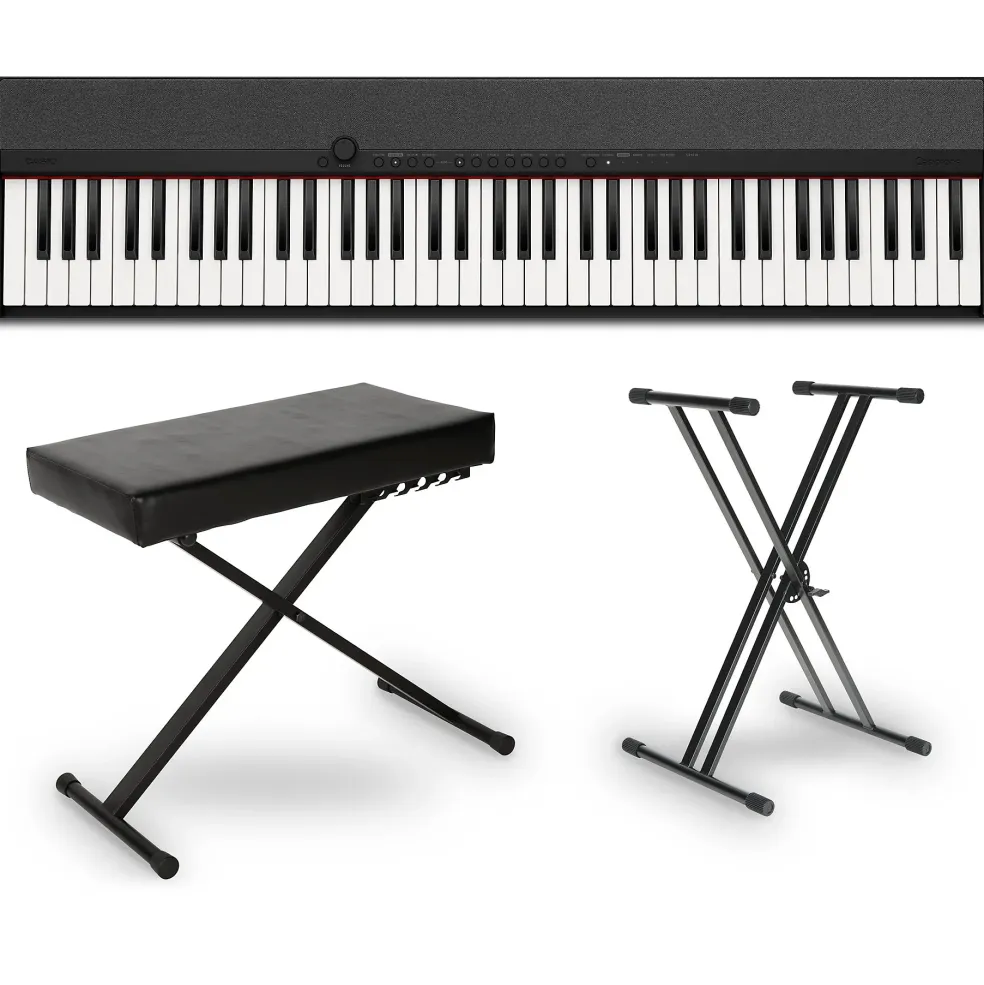Casio CT-S1 76 Portable Keyboard Essentials Bundle Black